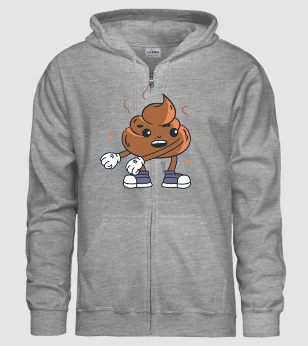 Căcat DAB model gri pe tricou