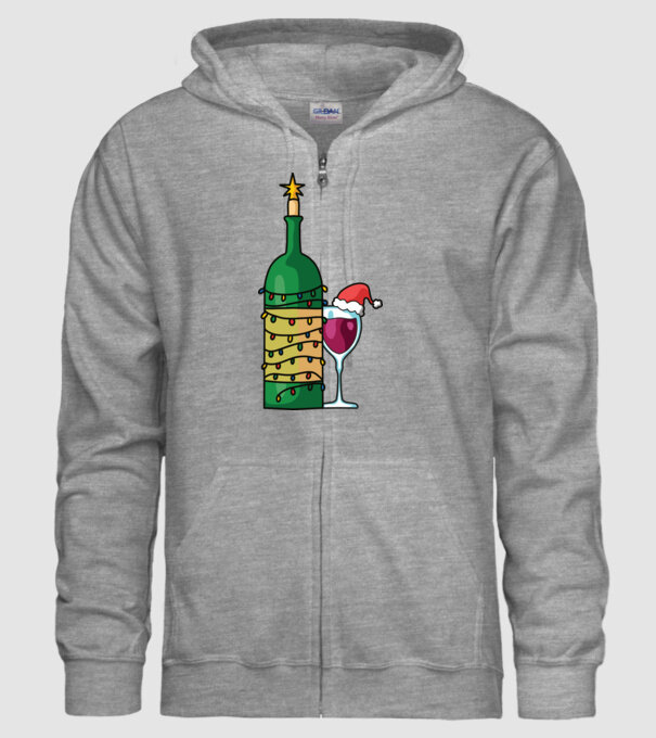 Vin de Crăciun model gri pe tricou