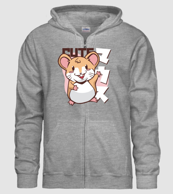 Șoarece Kawaii model gri pe tricou