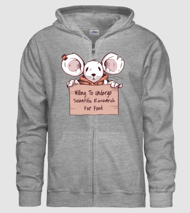 Șoarece Cerșetor model gri pe tricou