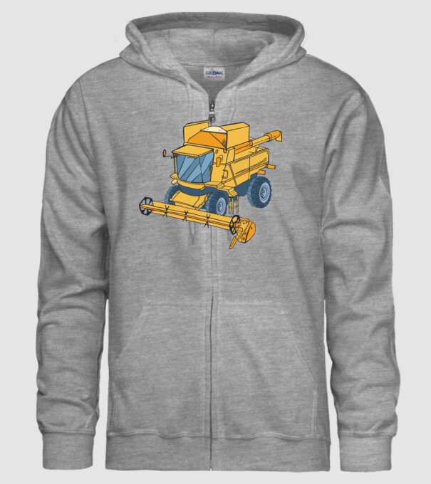 Combină agricolă model gri pe tricou