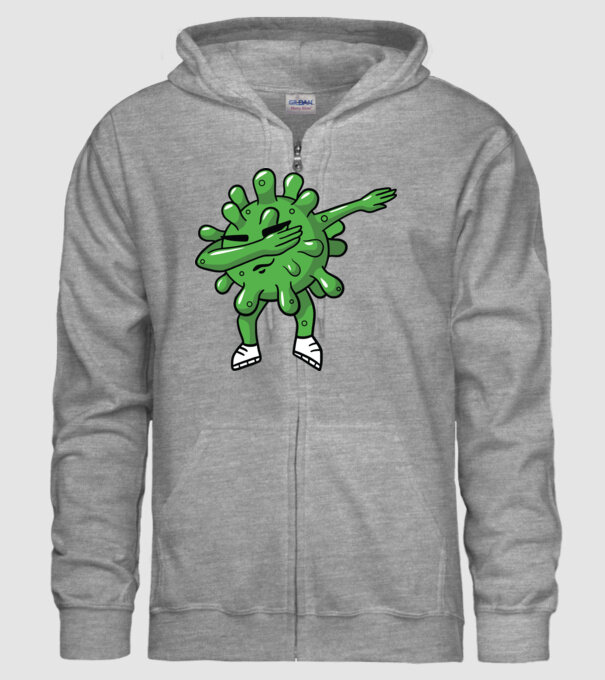Coronavirus DAB dans model gri pe tricou