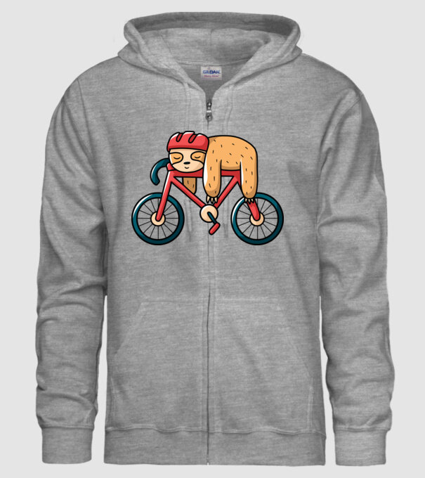 Leneș pe bicicletă model gri pe tricou