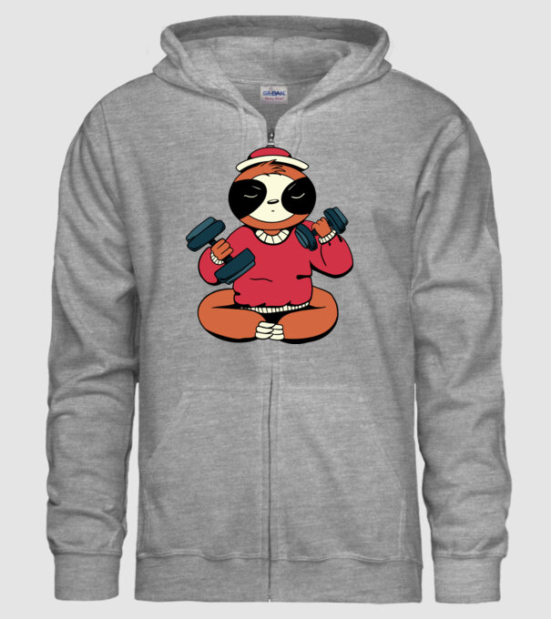 Antrenament Leneș model gri pe tricou