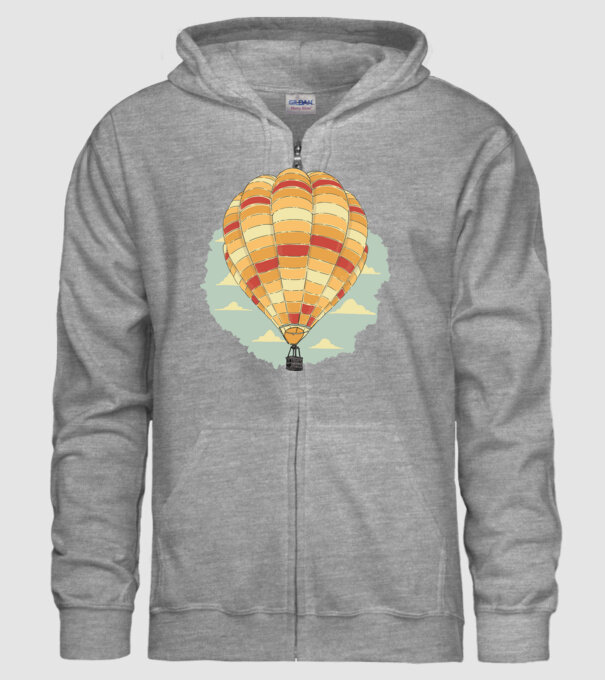 Aerostat model gri pe tricou