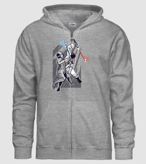Sabie laser scrimă model gri pe tricou
