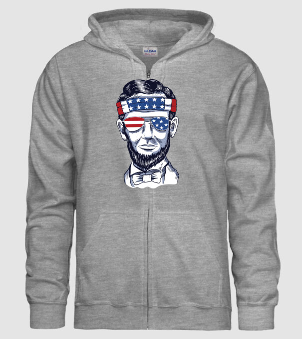Lincoln USA model gri pe tricou