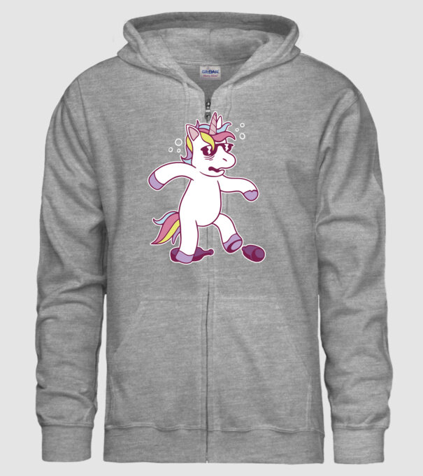 Mahmureală unicorn model gri pe tricou