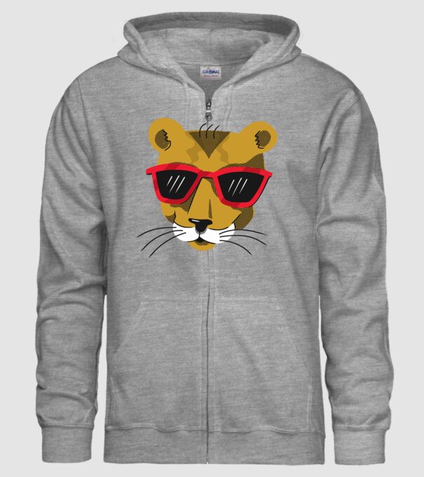 Leu cool model gri pe tricou