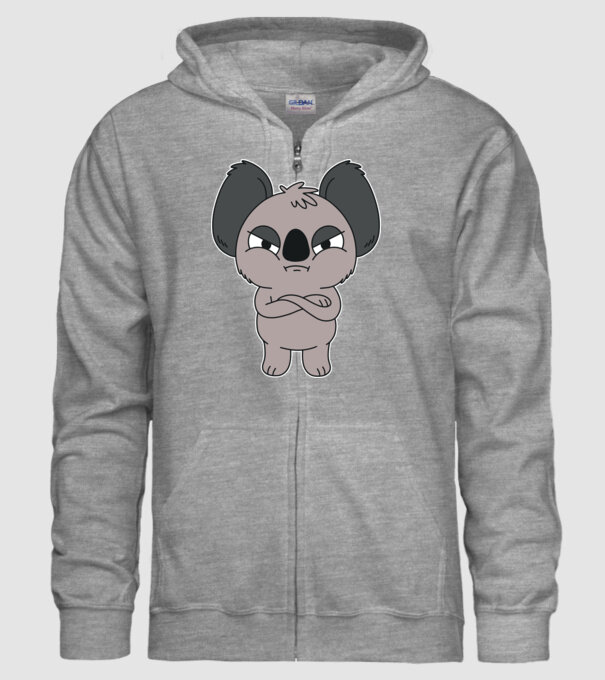 Koala Supărat model gri pe tricou