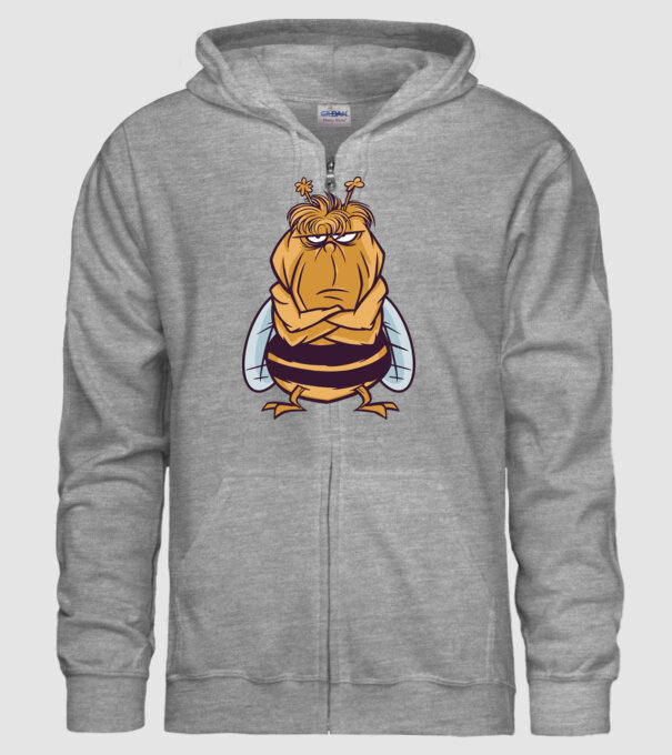 Albină Supărată model gri pe tricou