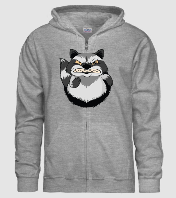 Raton furios model gri pe tricou