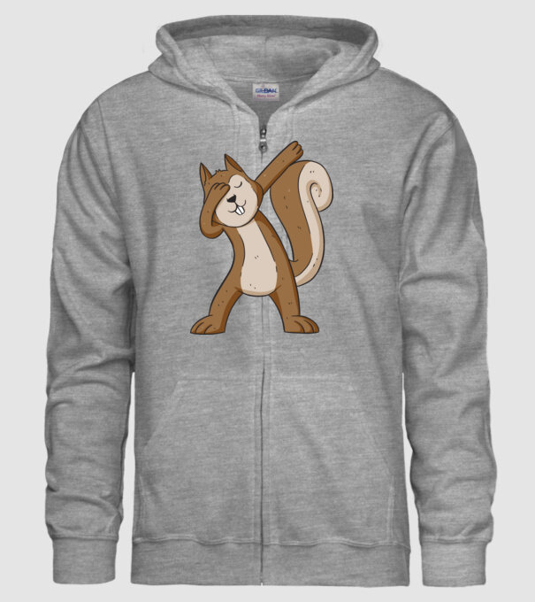 Veverița DAB model gri pe tricou