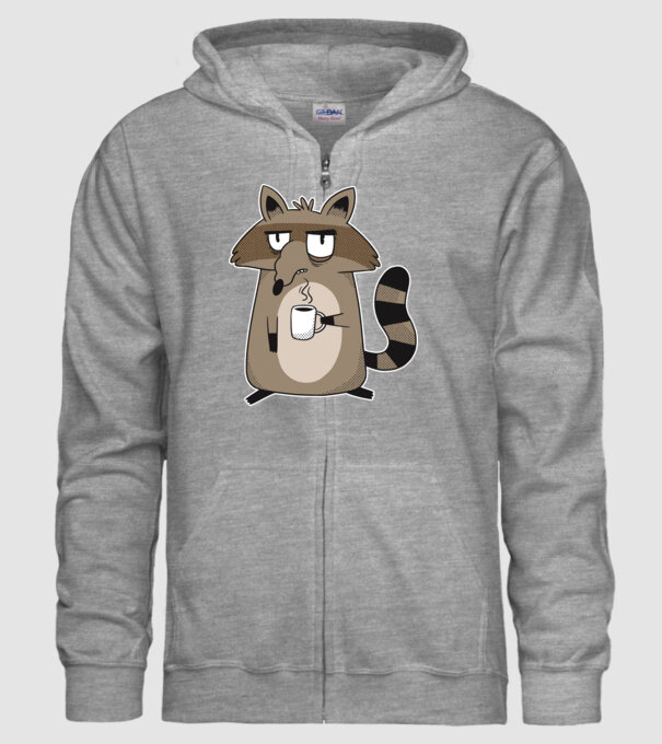 Raton cu cafea model gri pe tricou