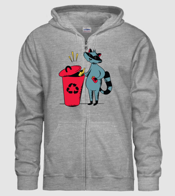 Reciclare Raton model gri pe tricou