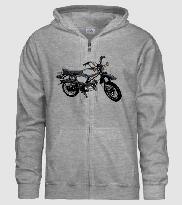 Motocicletă model gri pe tricou