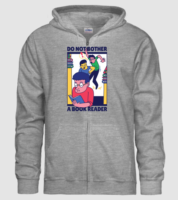 Nu mă deranja în timp ce citesc model gri pe tricou