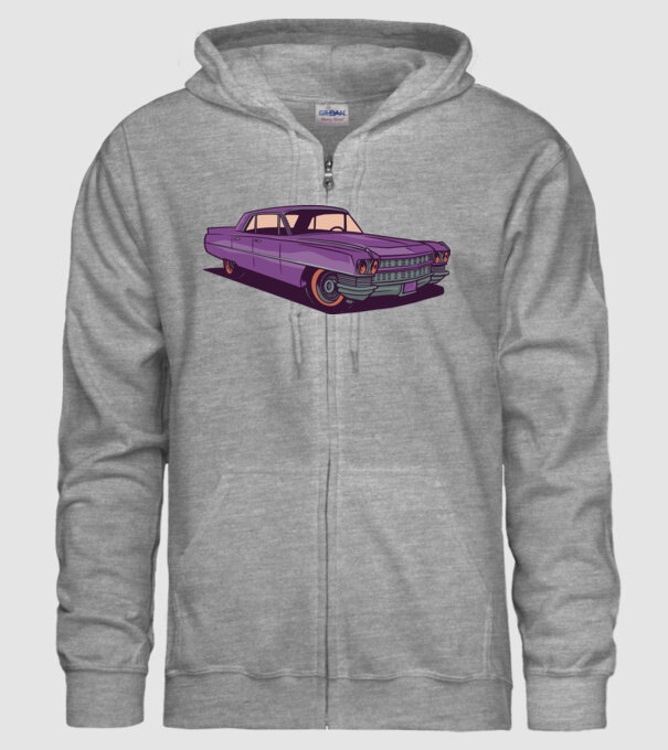 Mașină Old school model gri pe tricou