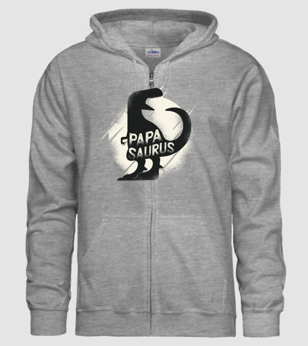 papasaurus model gri pe tricou