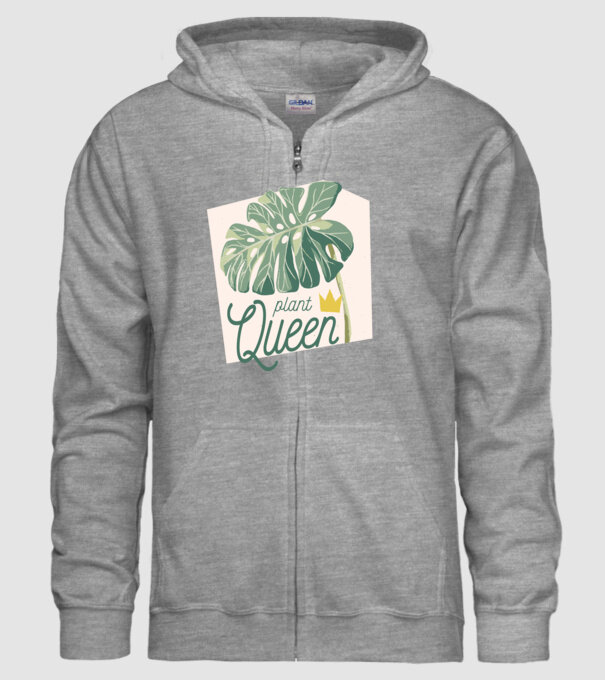 Plant Queen model gri pe tricou
