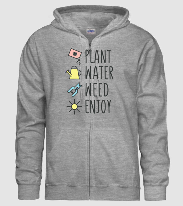 Plant Water Weed Enjoy model gri pe tricou