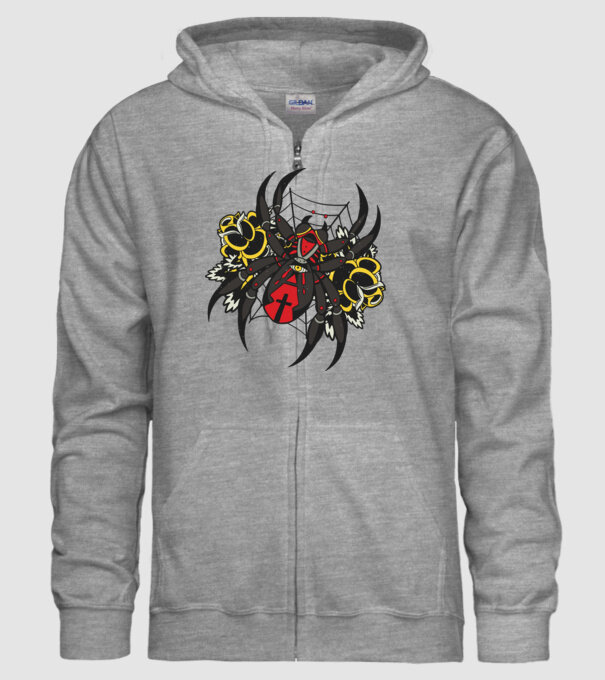 Păianjen model gri pe tricou