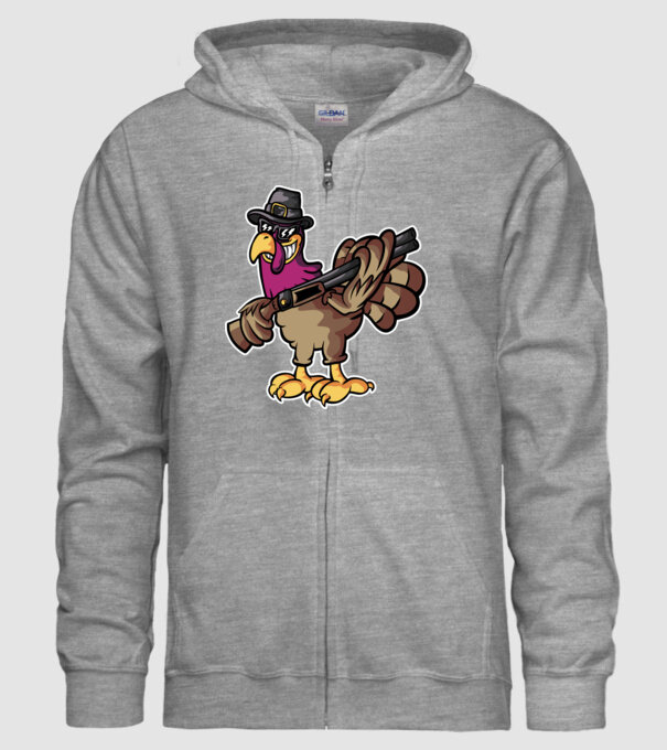 Shotgun Curcan model gri pe tricou