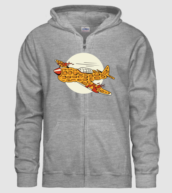 Prăjitură zburătoare model gri pe tricou