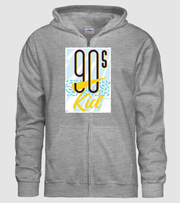 Retro 90s Kid model gri pe tricou