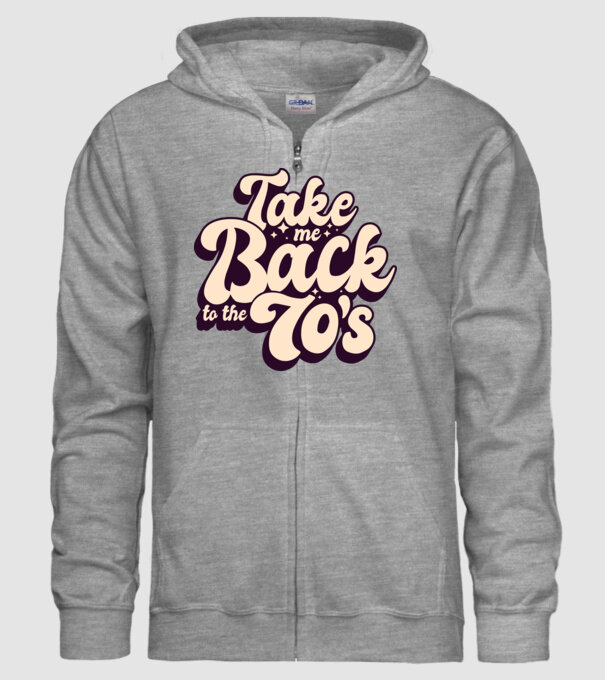 'Retro - Take me back to the 70''s' model gri pe tricou