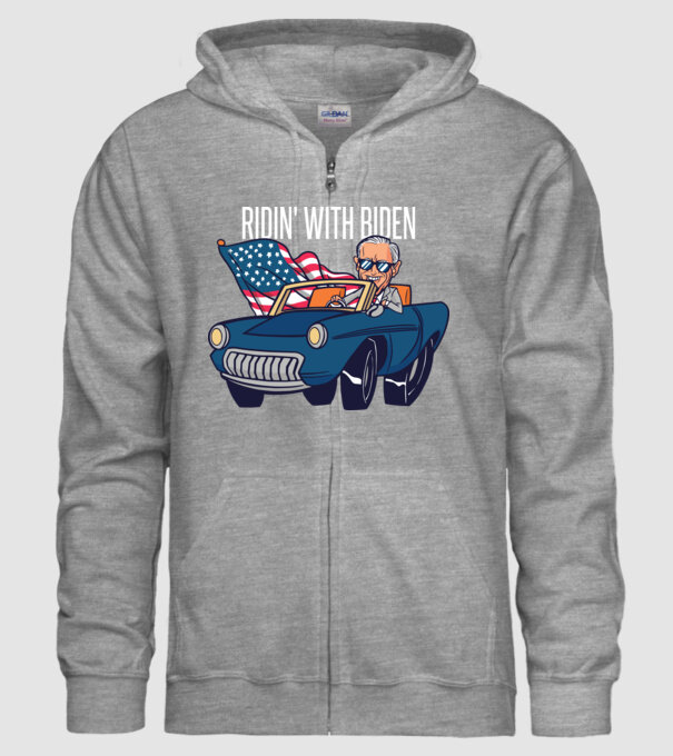 'Ridin'' with Biden - SUA 2020 alegeri' model gri pe tricou