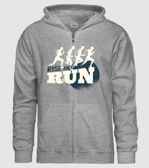 Rise and Run - Tricou pentru alergători model gri pe tricou