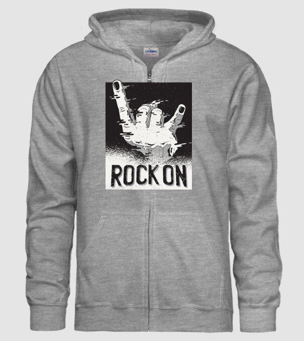 Rock On model gri pe tricou