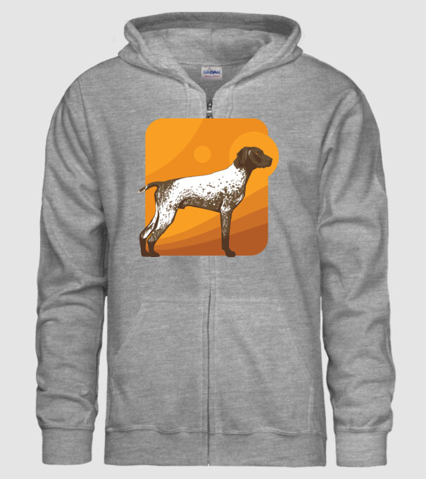 Pointer cu părul scurt model gri pe tricou