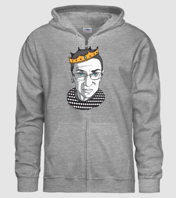 Ruth Bader Ginsburg model gri pe tricou