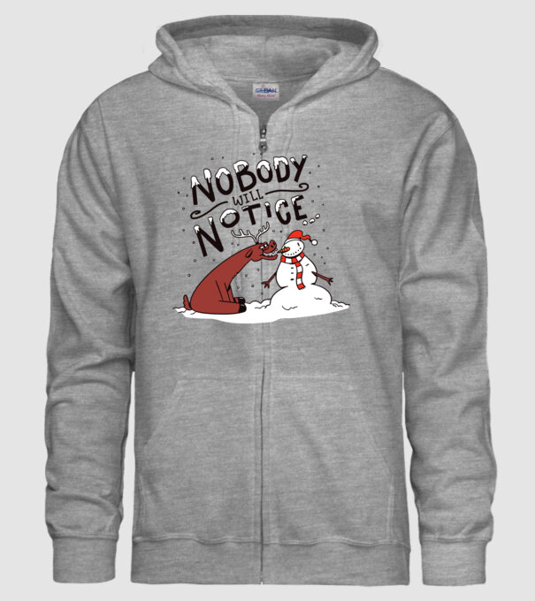 Nimeni nu va observa Om de zăpadă model gri pe tricou