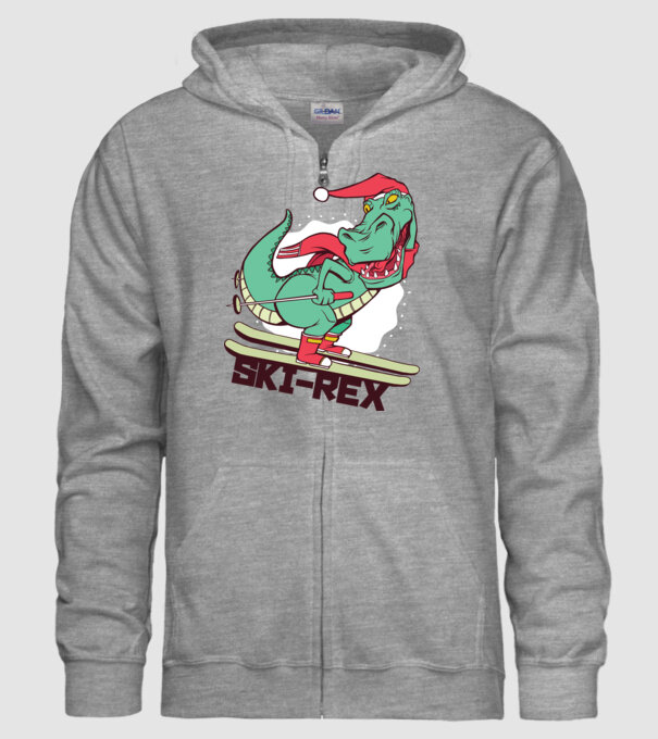 Ski Rex model gri pe tricou