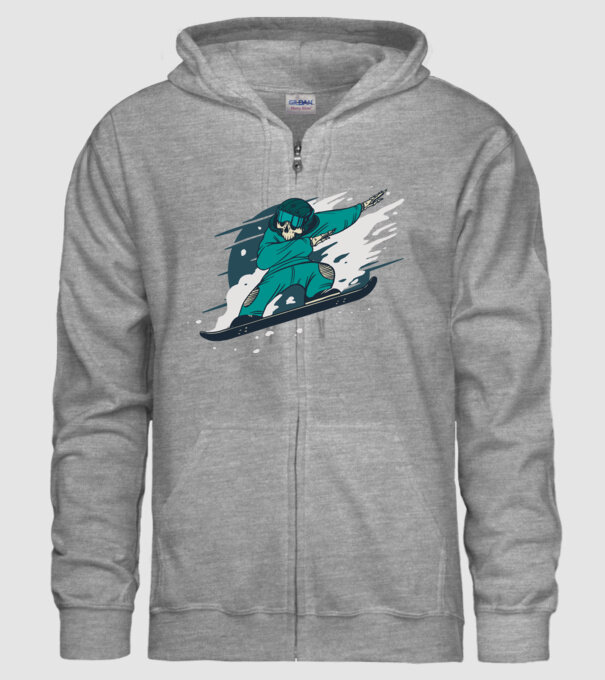 Schelet Snowboard DAB model gri pe tricou