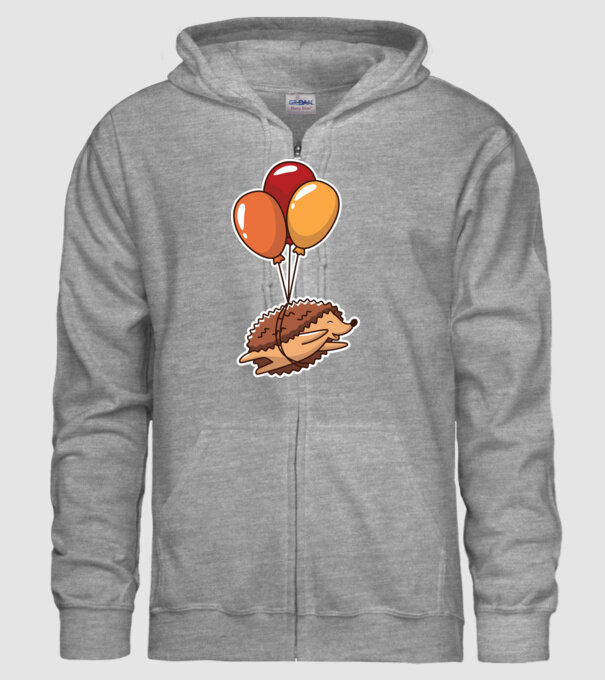 Arici cu balon model gri pe tricou