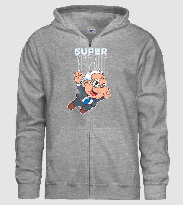 Super Bernie Sanders model gri pe tricou
