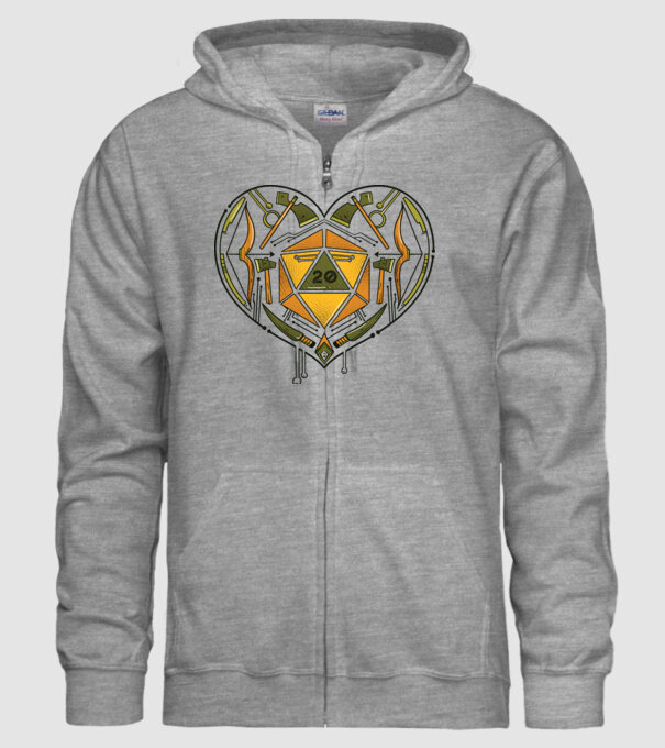 Joc de rol Dragoste model gri pe tricou