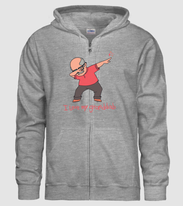 Îl iubesc pe bunicul meu model gri pe tricou