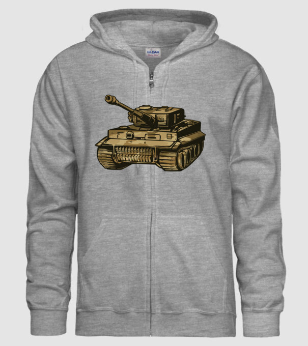 Tanc Mașină de luptă model gri pe tricou