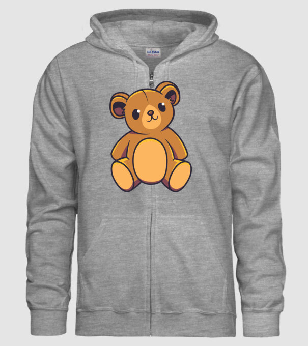 Ursuleț Teddy model gri pe tricou