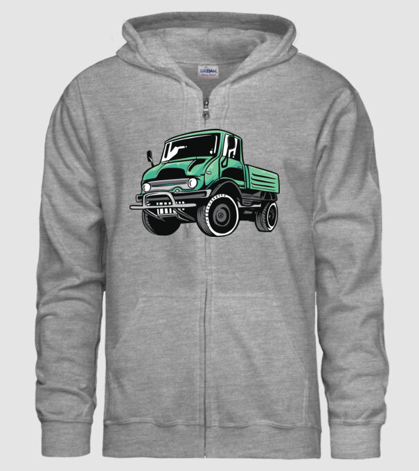 Camion model gri pe tricou