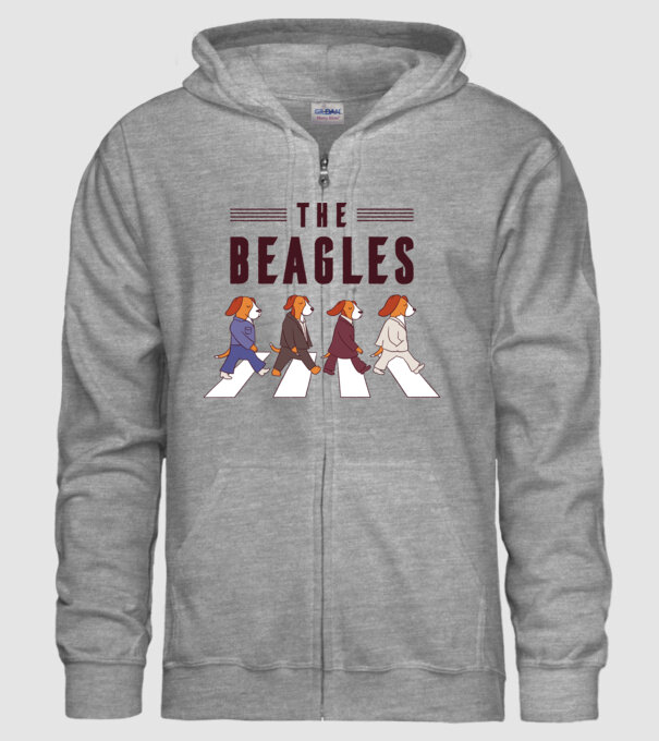 The Beagles model gri pe tricou