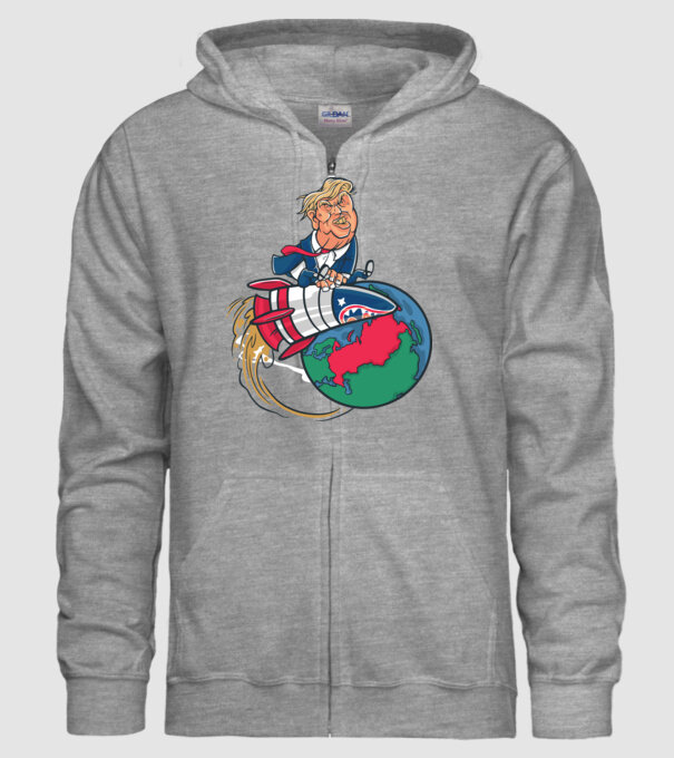 Trump bombă model gri pe tricou