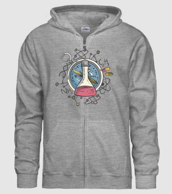 Științific - Chimie model gri pe tricou