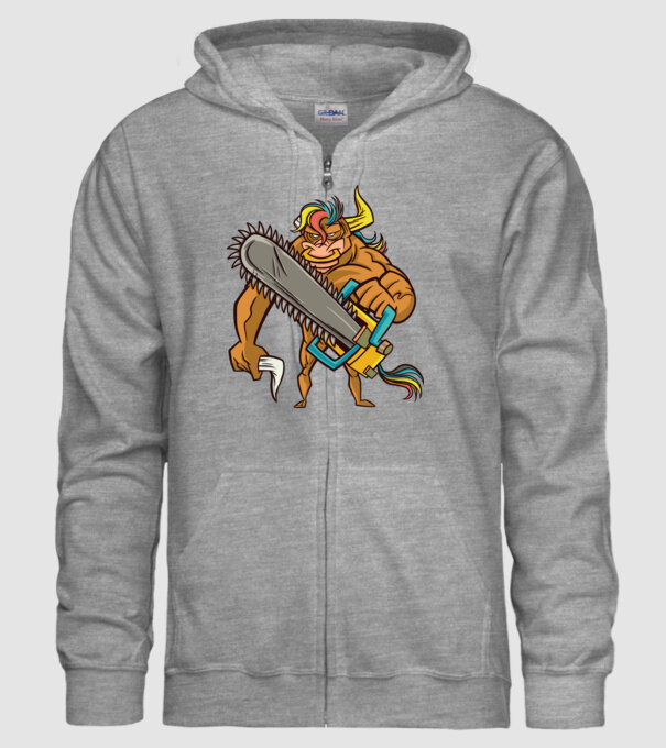 Unicorn Taur model gri pe tricou