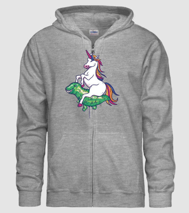 Balon cu Unicorn model gri pe tricou